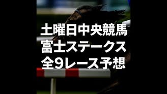 本日中央競馬❗️富士ステークスなど全９レース予想❗️高配当へ❗️