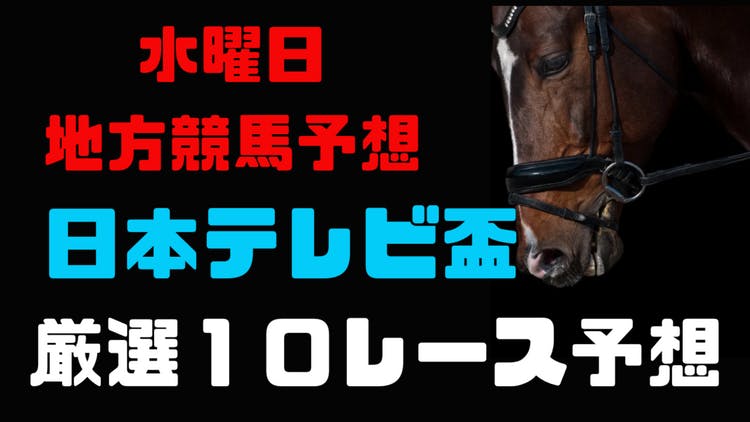 水曜日地方競馬予想❗️日本テレビ盃含む厳選１０レース予想❗️ - DMMオンラインサロン