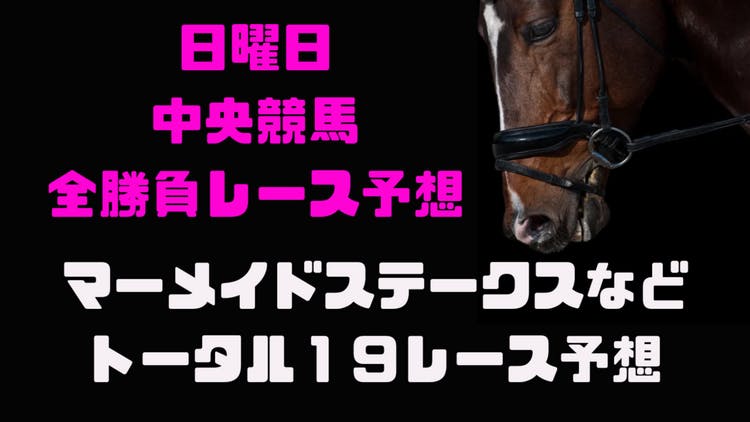 中央競馬予想❗日曜日全勝負レース予想❗トータル１９レース❗ - DMMオンラインサロン