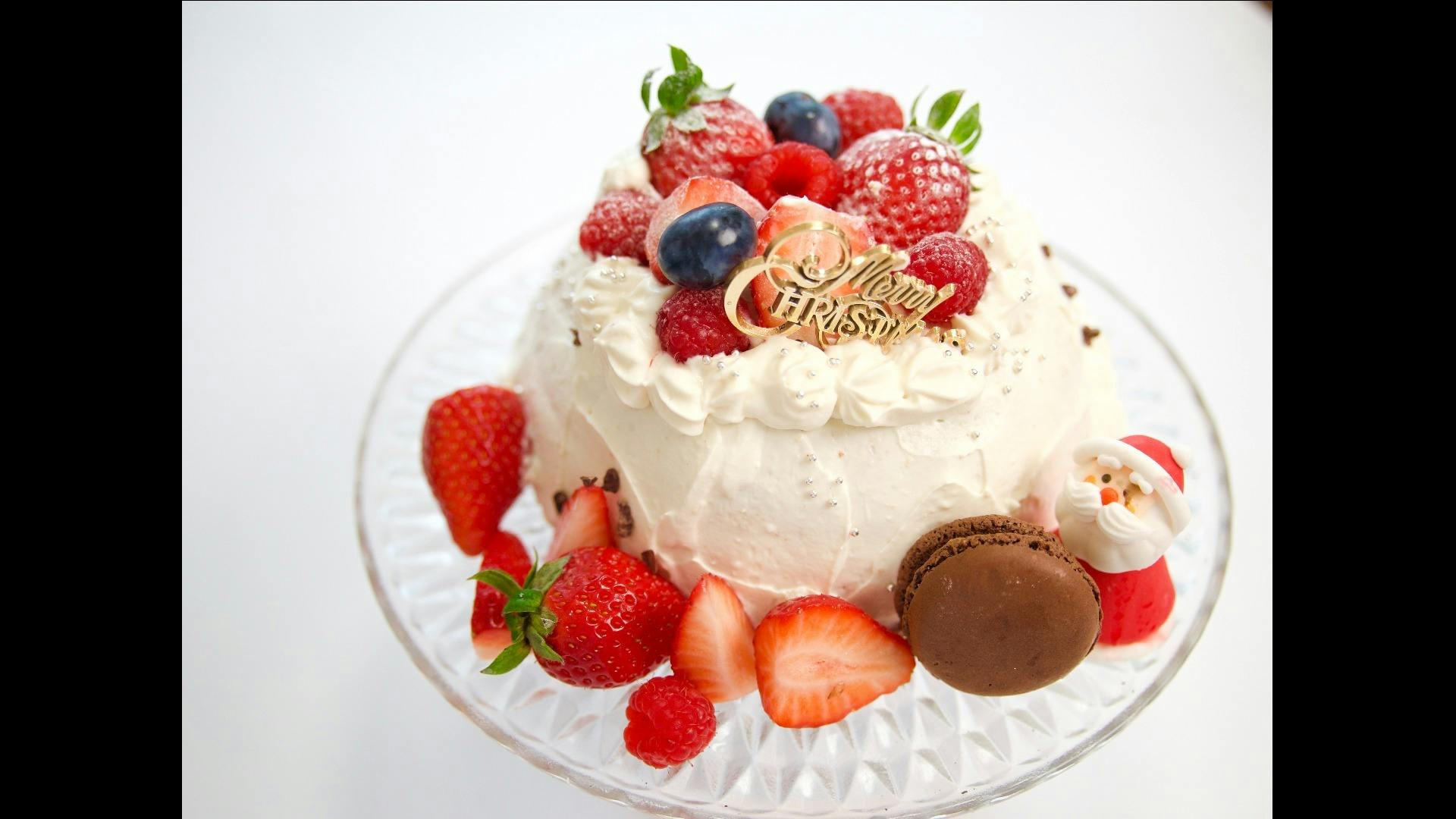 レシピ 動画 聖なる夜の米粉のスノードームケーキ Dmmオンラインサロン