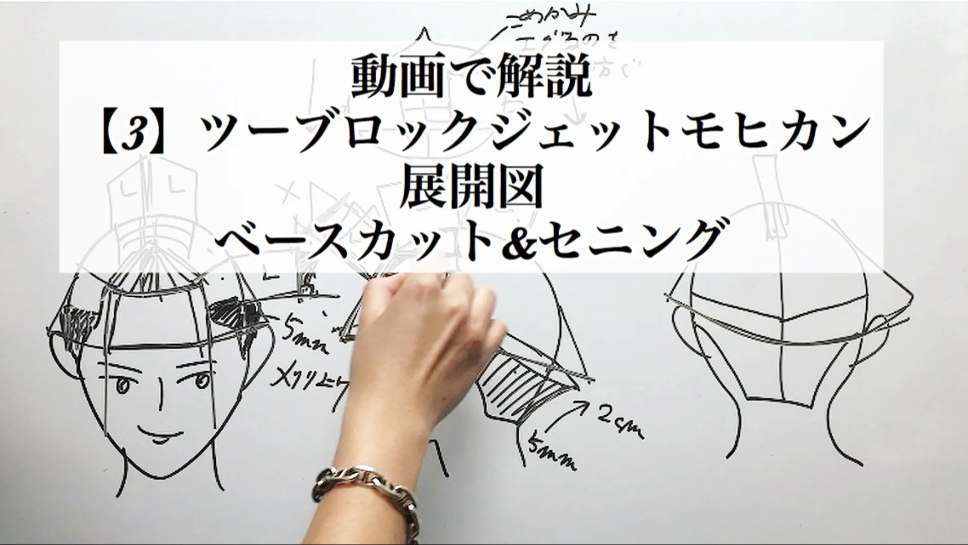 ７ スタイル ３ ツーブロックジェットモヒカン展開図 Dmmオンラインサロン